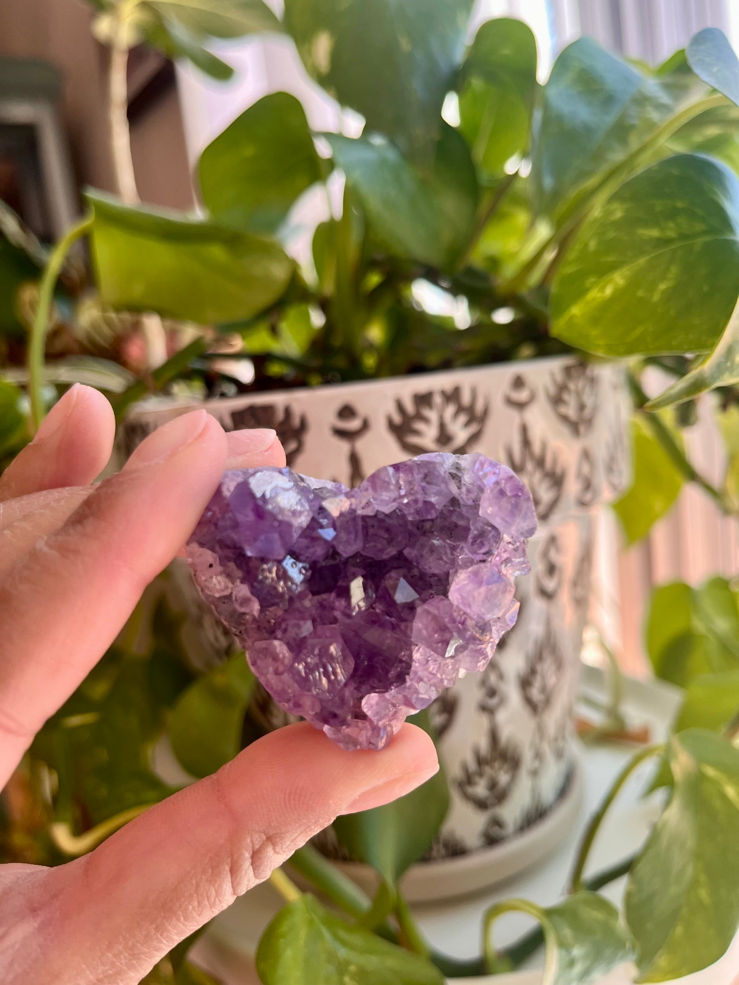 Amethyst Cluster Heart | S