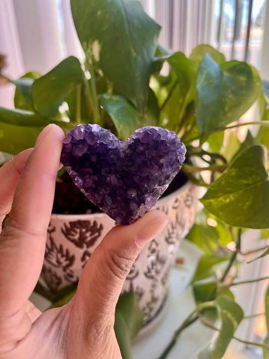Amethyst Cluster Heart | C
