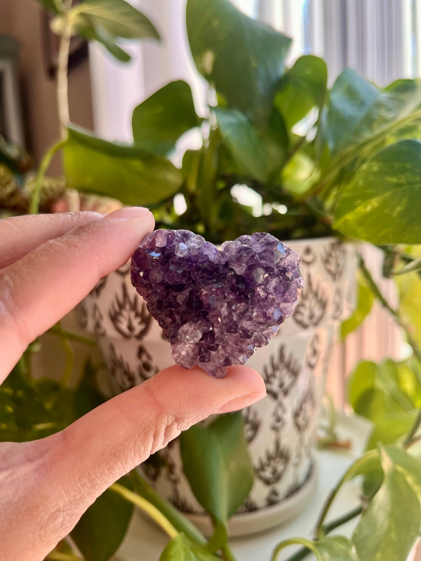 Amethyst Cluster Heart | Q