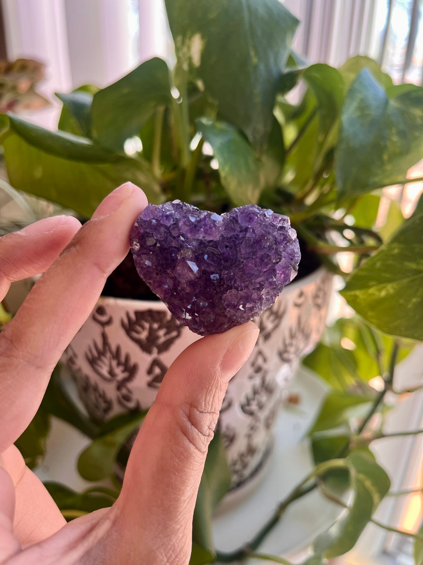 Amethyst Cluster Heart | F