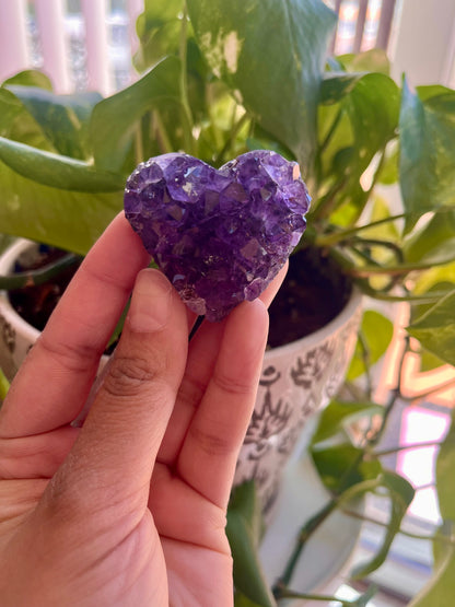 Amethyst Cluster Heart | A