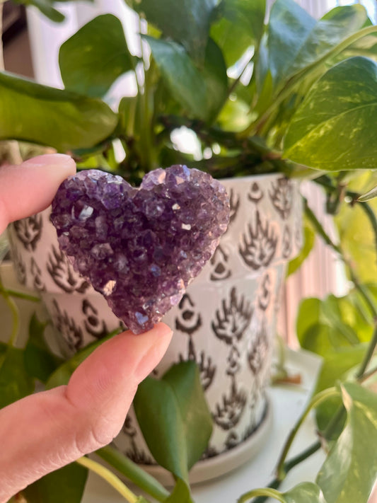 Amethyst Cluster Heart | P