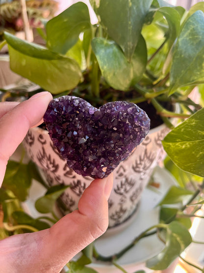 Amethyst Cluster Heart | K