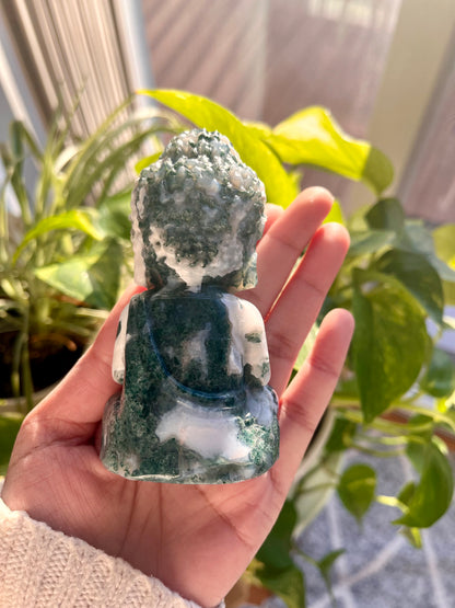 Moss Agate Buddha