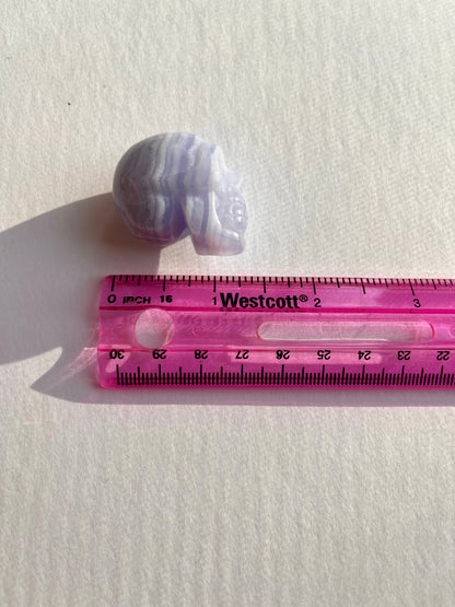 Blue Lace Agate Skull