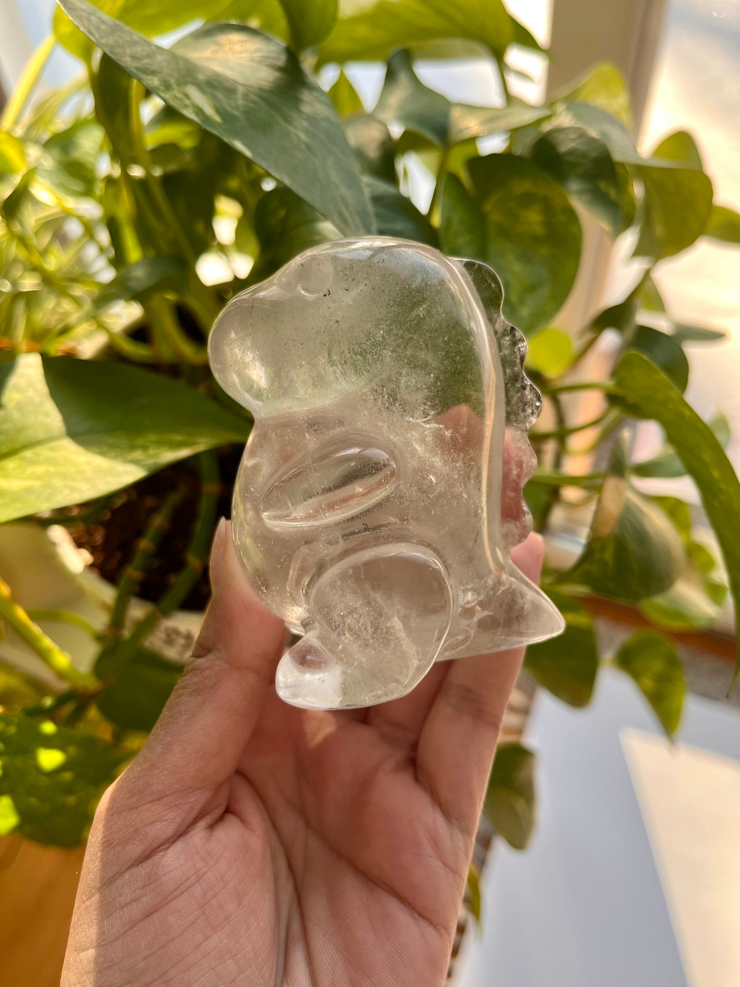 Clear Quarts Dinosaur