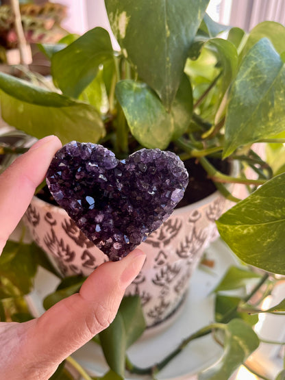 Amethyst Cluster Heart | H