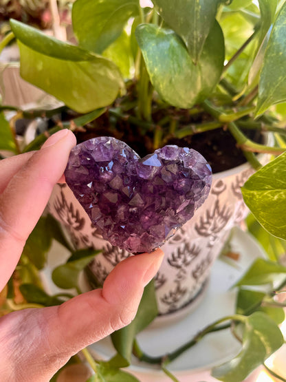 Amethyst Cluster Heart | J