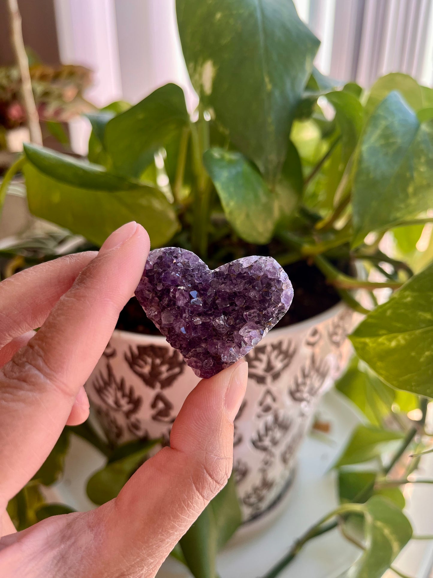 Amethyst Cluster Heart | G