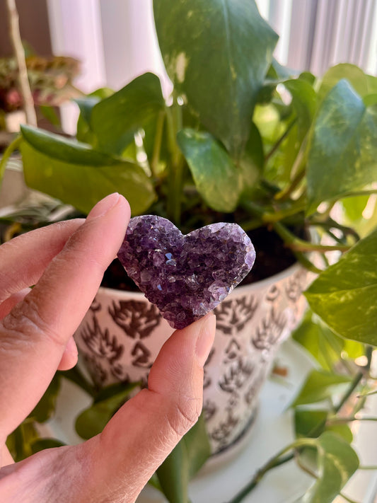 Amethyst Cluster Heart | G