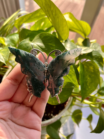 Moss Agate Butterfly