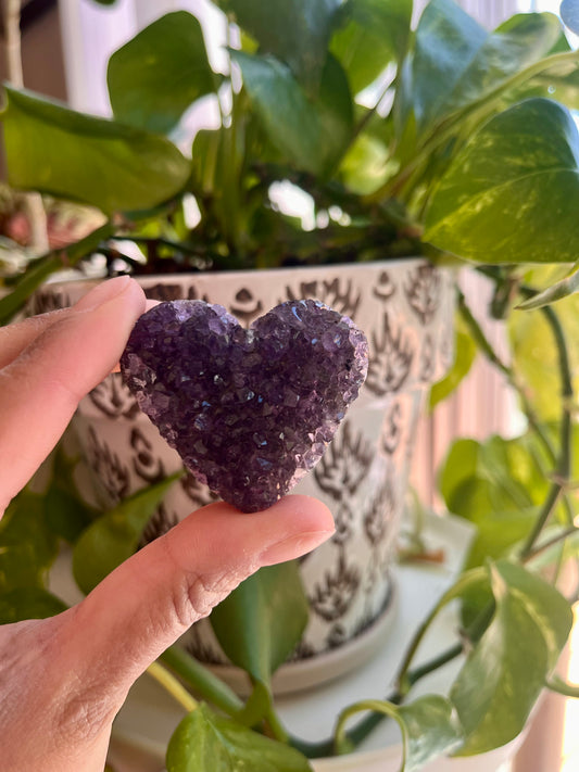 Amethyst Cluster Heart | N