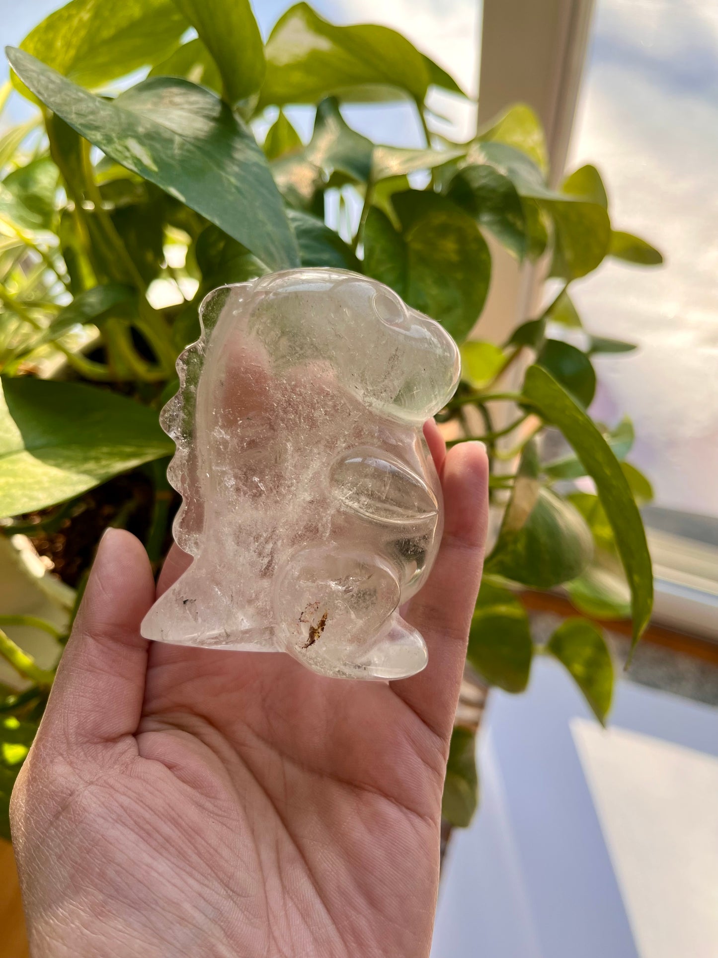 Clear Quarts Dinosaur